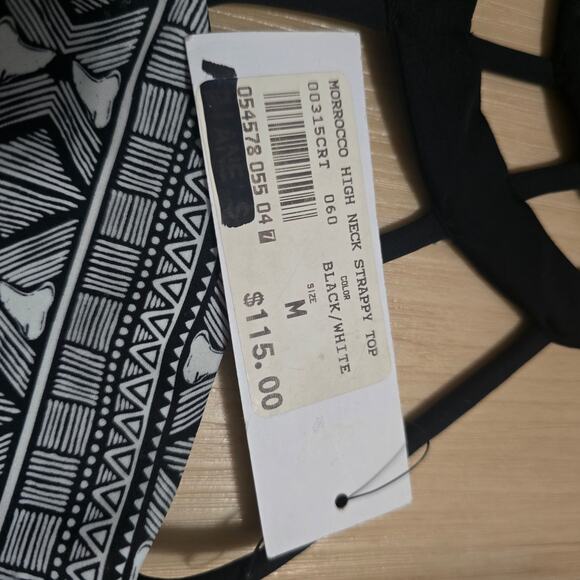 NWT Issa de'mar Morrocco High Neck Strappy Bikini Top Black-M Festival Boho - Picture 7 of 7